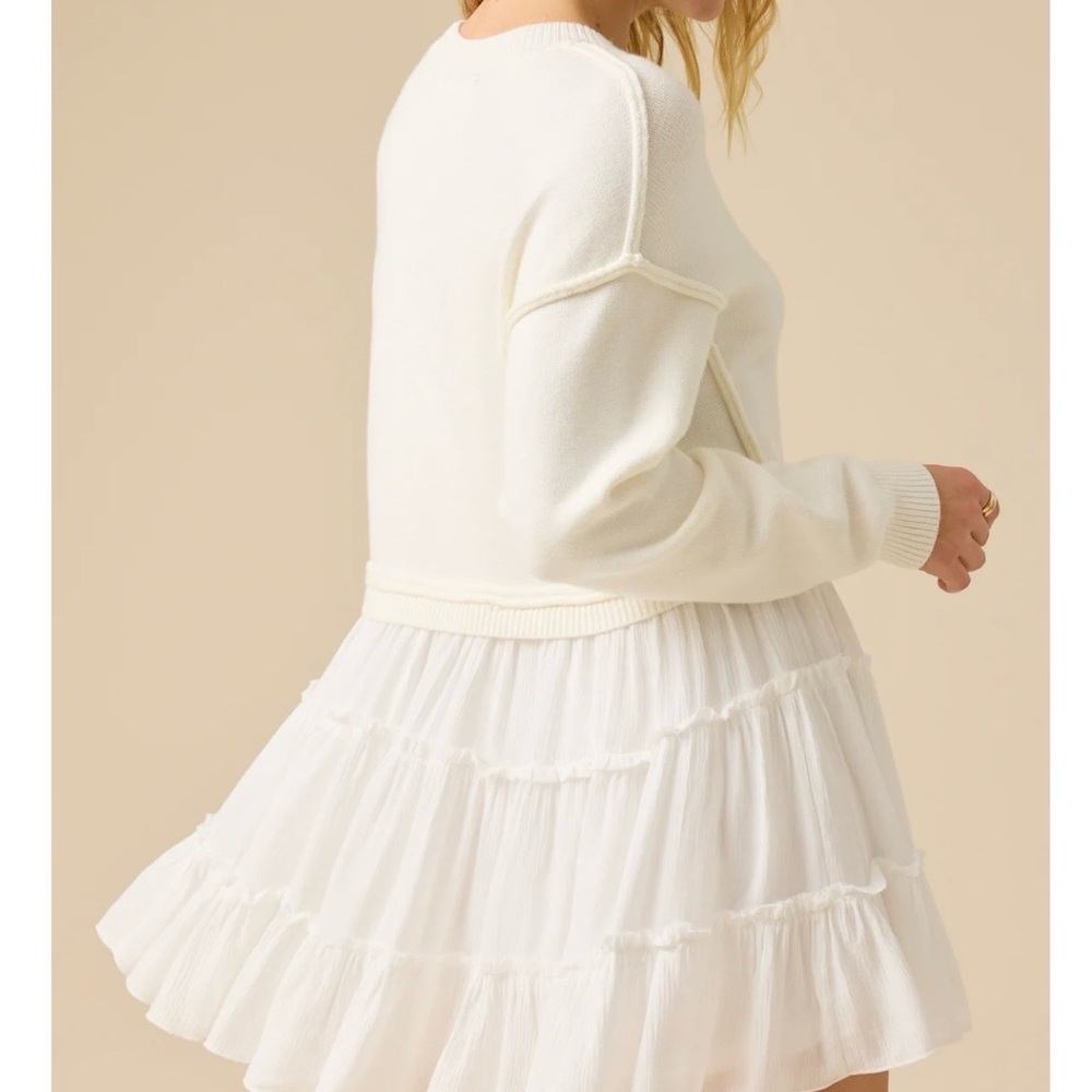 Altar'd State Cream Layered Mini Dress - Picture 2 of 6